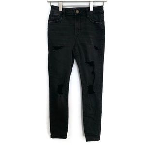 Art Class Jeans Black Denim Size 12 Skinny Distressed